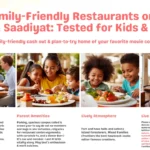 Family-friendly restaurants on Yas Island and Saadiyat Island in Abu Dhabi