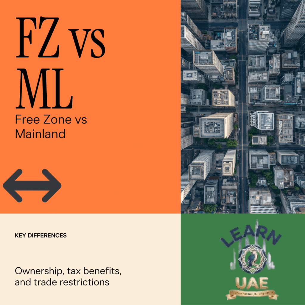 Free Zone vs Mainland infographic