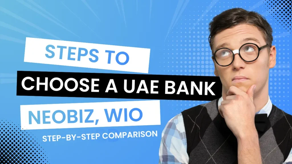 Bank-by-bank comparison of Mashreq NeoBiz, Wio Business and Emirates NBD for UAE corporate bank account applications.