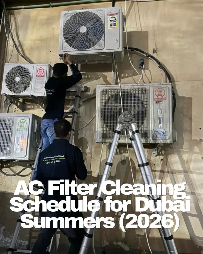 AC Filter Cleaning Schedule for Dubai Summers: Split vs Central Systems